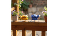 2 Pieces Ladybug Garden Decor Cute Metal Ladybug Whimsical Yard Art for Gardeners, Flower Beds, Patio