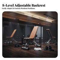 Full Body Workout Foldable Exercise Bench Thick Padded Cushion Dumbbell Bench Heavy Duty Steel Frame Strength Training Equipment Ergonomic Design for Men, Home Use