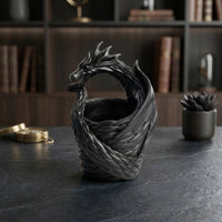 Decorative Dragon Sculpture Planter Sculptural Dragon Planter Desktop Resin for Gardeners, Balcony