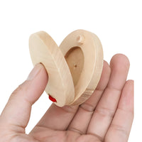 2 Pieces Wooden Castanet Auditory Skills Wooden Clapper Early Education Hand Clapper