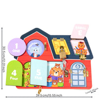 Busy Board with Wooden Board Preschool Motor Skills Toy for Young Children