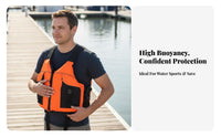 Mature Flotation Vest for All Genders Design Kayaking Flotation Vest Watersports Flotation Vest Universal Size Suits All
