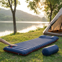 Inflatable Mattress and Air Bed for Camping, Single Person Air Mattress with PVC for Hiking Tent, 12cm Thick Tent Sleeping Pad, 1300g Weight