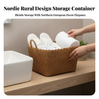 Plastic Woven storage container adaptable Woven Plastic storage container Easy to Clean for Closet