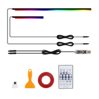 Plug and Play Interior Car Led Strip Lights RGB Car Interior Light with App Control Multicolor Ambient Light Kit with Handheld Controller Dynamic for Drivers, Dashboard, Door Trim, Footwell
