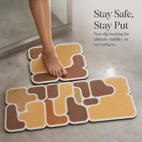 Luxury Diatomaceous Earth Kitchen & Bathroom Mat Set - Non-Slip Absorbent Floor Mats