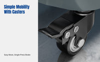 Stainless Steel Mop Holder, Mobile Cleaning Rack, Floor Organizer for Balcony