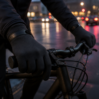Suede Lined Thermal Gloves for Men - Windproof Touchscreen for Winter Cycling & Outdoor Work