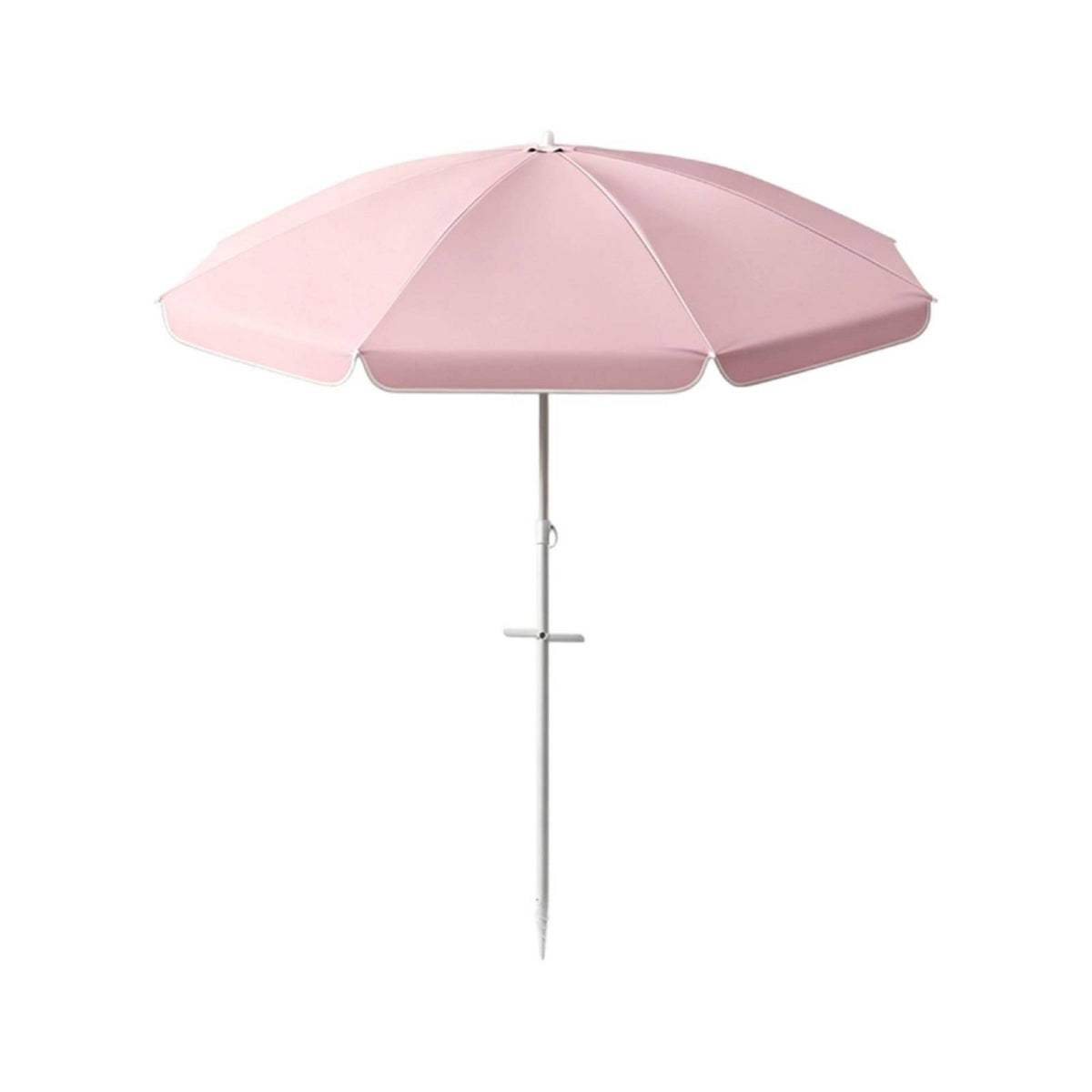 Portable Beach Umbrella with Sand Anchor Lightweight Windproof Beach Umbrella UPF 50+ Sun Shade Adjustable for Patio