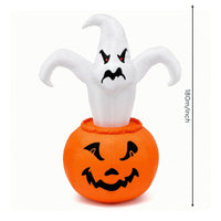 Inflatable Ghost with Pumpkin Lighted Ghost in Pumpkin Inflatable Lawn Decoration Giant Spooky for Yard, Garden