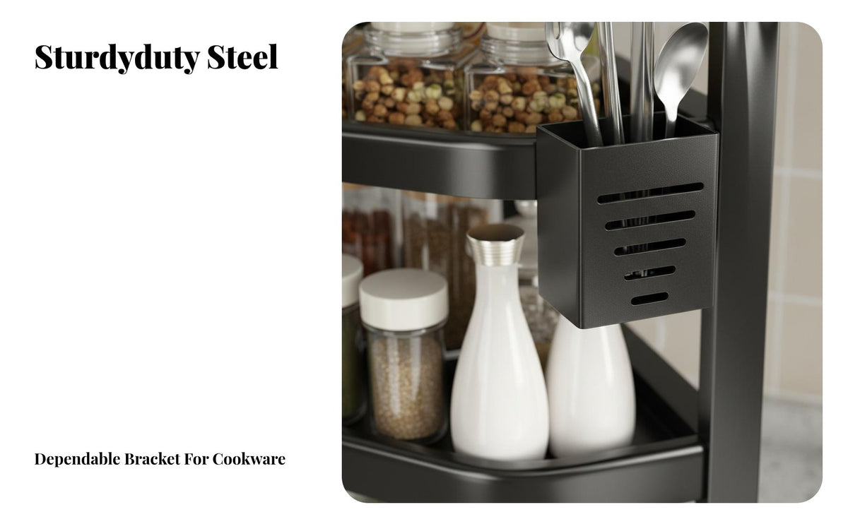 Drillwithout Drilling Installation Multi-Tier Corner Shelf Space-Saving Kitchen Organizer Multifunctional Countertop Rack Easy to Assemble for People with Small Kitchens, Home Cooks, Homemakers, Pantry