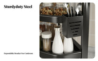Drillwithout Drilling Installation Multi-Tier Corner Shelf Space-Saving Kitchen Organizer Multifunctional Countertop Rack Easy to Assemble for People with Small Kitchens, Home Cooks, Homemakers, Pantry