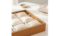 Jewelry Storage Tray Solid Wood Frame Wooden Jewelry Display Tray Sturdy Construction for Retailers, Dresser Top, Craft Show
