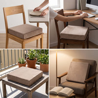 Hardened Sponge/Cotton Core Seat Cushion with Dutch Velvet Cover for Sofa, Bay Window, Tatami, Office Chair