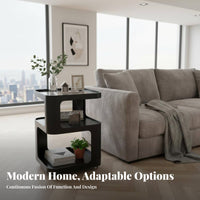 Movable with casters curved designd Rolling Table Light Luxury Rolling curved designd Table Modern and design Household Furniture Multi-Functional for Apartment Dwellers, telecommuter Workers