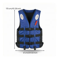 Adjustable Life Vest with Buckles Padded Buoyancy Vest with Straps Sleeveless Quick-Dry for Boaters, Fishing