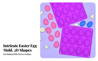 Easter Egg Form Easter Theme Bakeware Easy Release Silic Individual Chocolate Form for Home Chefs, DIY Enthusiasts