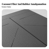 Non-Slip Roll-up Exercise Mat Extra Thick Alignment Exercise Mat Shock-Absorbing Workout Pad Thickened for Beginners, Adults, Home, Floor Exercises, Pilates Studio, Outdoor