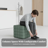 Multi-Purpose Backless paddinged Bench Modern Design 3-Seat Upholstered Bench Comfortable padding Public Seating Minimalist design for Visitors, Business Owners, Waiting Room, Reception Area, Lobby, Entryway