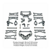 1/14 Scale RC Car Upgrade Kit Easy to Install Remote Control Car Modification Parts Anodized Coated Metal Shock Absorption System Arm Set