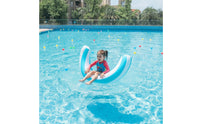 Inflatable Kickboard with Handles Lightweight Swimming Buoyant Aid Board U-Shaped Pool Buoyant Aid Foldable Swim Training Aid