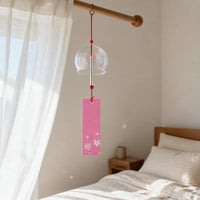 Handmade Glass Cherry Blossom Wind Chime Japanese Style Room Decor