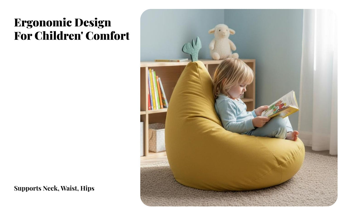 Fruit Design Pineapple-Shaped Seat Skin-Friendly Convertible Bean Bag Bed Odorless Filling children's Furniture Breathable for Children, Toddlers, Parents, Reading Corner, Bedroom, Playroom, Living Room