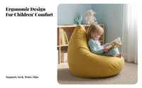 Fruit Design Pineapple-Shaped Seat Skin-Friendly Convertible Bean Bag Bed Odorless Filling children's Furniture Breathable for Children, Toddlers, Parents, Reading Corner, Bedroom, Playroom, Living Room