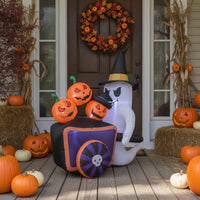 Inflatable Inflatable Witch Lighted Inflatable Ghost Outdoor Halloween Decoration Bright for Yard, Garden, Lawn