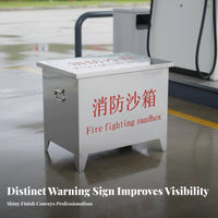 Flood Control Sand Box Rust-Resistant Fire Fighting Sandbox Stainless Steel Sand Bin for Gas Station Attendants, Factories, Warehouses