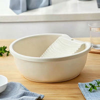 Laundry Washboard Basin Ribbed Wash Basin with Washboard Hand Wash Tub with Scrub Board Deep Lightweight for Parents, Dorm Rooms