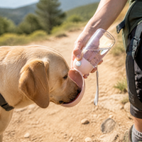 Portable Pet Water Bottle and Feeder for Dogs, Outdoor Travel Drink Dispenser