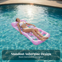Aubergine Water Lounger Thickened Material Giant Inflatable Aubergine Fun Design Aubergine Water Lounger for Adults, Kids, Beach, Lake