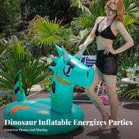 Foldable Green Dragon Inflatable Ing Inflatable Oversized Design Inflatable Dragon Pool Inflatable Leak-Proof for Adults, Teenagers