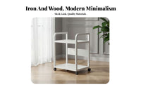Mobile Printer Stand Lockable Casters Multi-Level Rolling Cart for Small Spaces