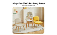Comfortable Support Padded Floor Seat with Backrest Soft Cushion Small Stool Strong Load Bearing Low Chair Solid Wood Legs for Children, Beauticians, Living Room, Entryway, Bedroom, Study