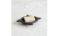 Soap Dish with Drain Rustic Soap Dish with Feet Countertop Organizer for Kitchen Sink