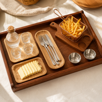 serving baskets with trays