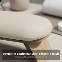 Soft & Comfortable Russian Manicure Hand Rest Easy to Clean Surface Slanted Nail Art Hand Pillow Stable Wooden Legs for Manicurists, Home