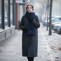 Fleece Winter Warm Scarf Solid Color Neck Warmer Outdoor Extended Length