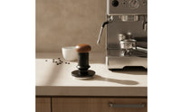 Impact-Style Manual Coffee Tamper Adjustable Tamper with Wood Handle Precision for Home Baristas