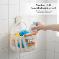 Multifunctional Wall-Mounted Storage Basket for Bathroom, Kitchen, Dorm, or Bedside