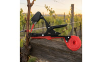 Clamp-Type Head Manual Plant Tying Machine Metal Body Plant Tying Machine Long Handle Garden Binding Tapener for Vineyard Workers, Gardeners, Vineyards, Greenhouses, Nurseries
