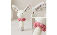 Baby Rattle Teether Toy Lightweight Rabbit Rattle with Bell Sensory Stuffed for Babies, Stroller, Crib