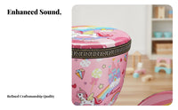 children's Cartoon Djembe Easy to Play Hand Drum Sturdy Percussion Instrument for Beginners, Music Lovers, Rehearsal Learning, Parties