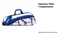 Badminton Racket Bag Detachable Shoulder Strap 4-Racket Bag Front Zippered Pocket