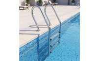 Three-Step Pool Ladder Stainless Steel Swimming Pool Ladder Anti-Slip for in-Ground Pools