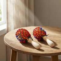 Bead Mesh  Rattle Handheld Bead Rattle Lightweight Hand Shaker for Kids