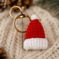 Handmade Knitted Christmas Ornament Keychain