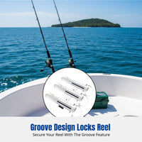 304 Stainless Steel Triple Rod Holder, Fishing Rod Rack, Removable Pin, Boat, Tackle Box Accessory